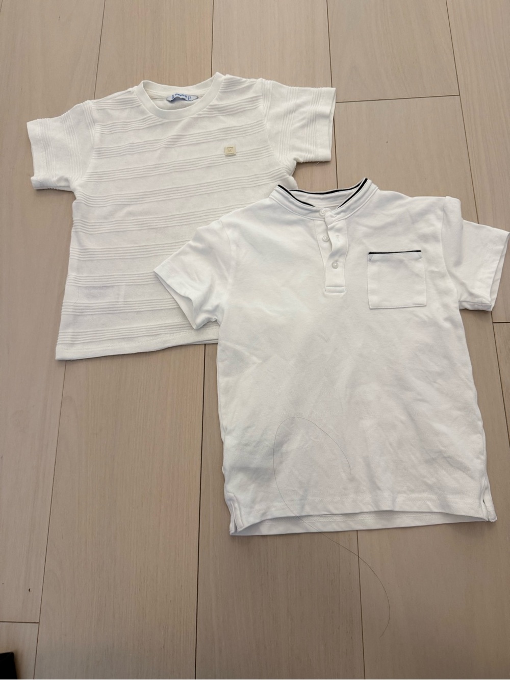 Mayoral Boys White Short-Sleeve Tees size 6 Pack of 2